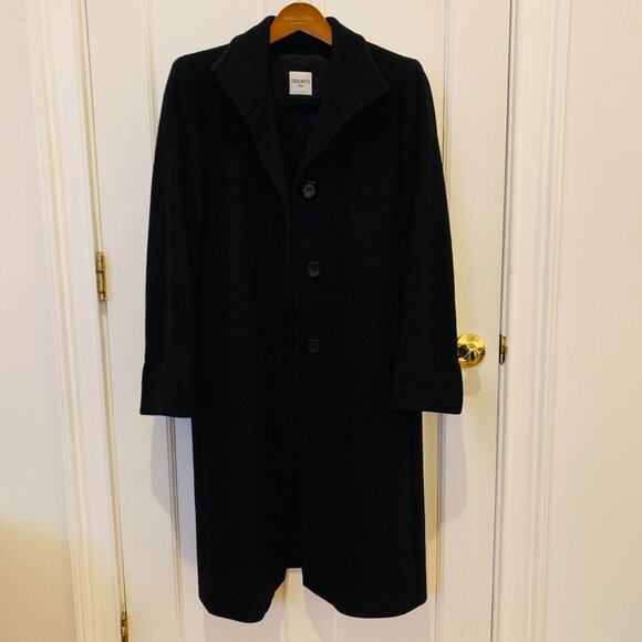 CINZIA ROCCA Black Wool Over Coat SIZE 6 - Picture 2 of 15